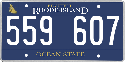 RI license plate 559607