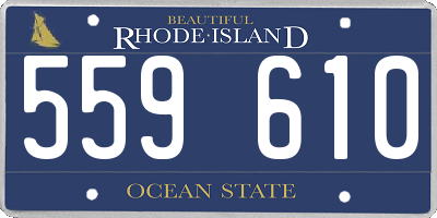 RI license plate 559610