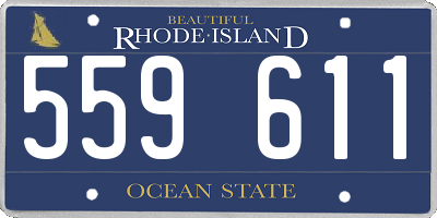 RI license plate 559611