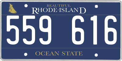RI license plate 559616
