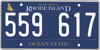 RI license plate 559617