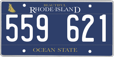 RI license plate 559621
