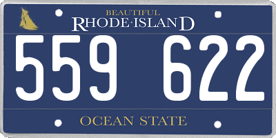 RI license plate 559622