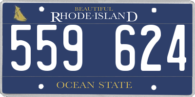 RI license plate 559624
