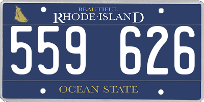 RI license plate 559626
