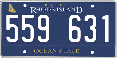 RI license plate 559631
