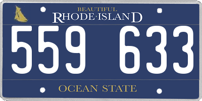 RI license plate 559633