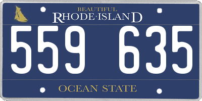 RI license plate 559635