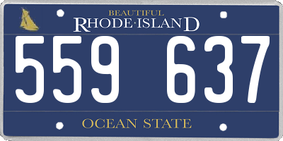RI license plate 559637