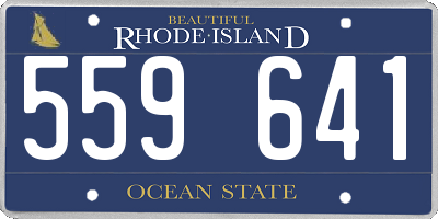 RI license plate 559641