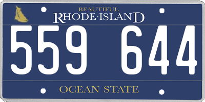 RI license plate 559644