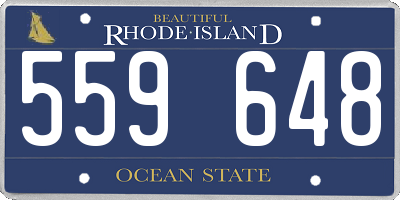RI license plate 559648