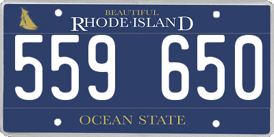 RI license plate 559650