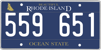 RI license plate 559651