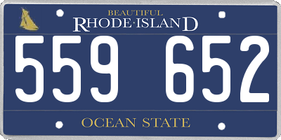 RI license plate 559652