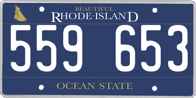 RI license plate 559653