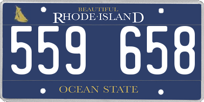 RI license plate 559658