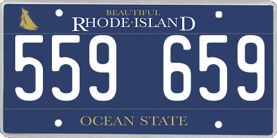 RI license plate 559659
