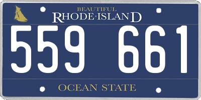 RI license plate 559661