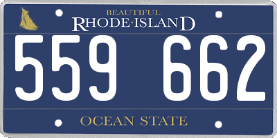 RI license plate 559662