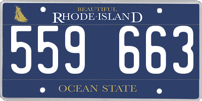 RI license plate 559663