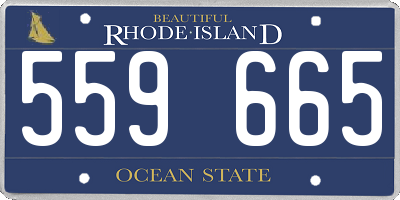RI license plate 559665