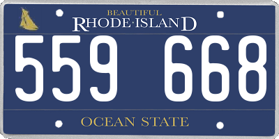 RI license plate 559668
