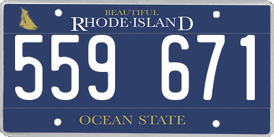 RI license plate 559671