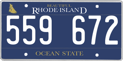 RI license plate 559672