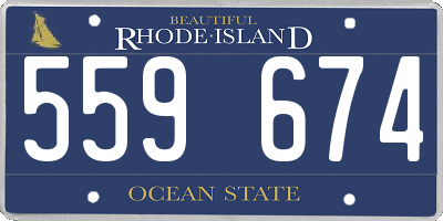 RI license plate 559674