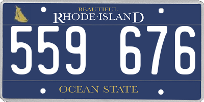 RI license plate 559676