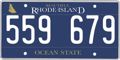 RI license plate 559679