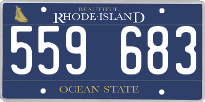 RI license plate 559683