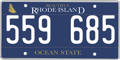 RI license plate 559685