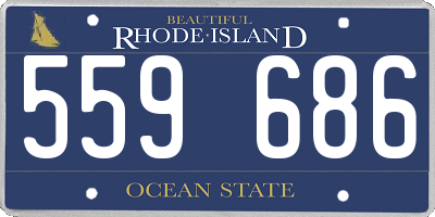 RI license plate 559686