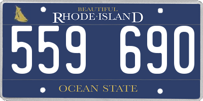 RI license plate 559690