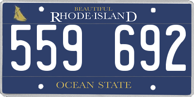 RI license plate 559692