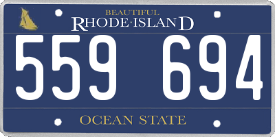 RI license plate 559694