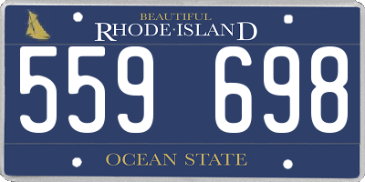 RI license plate 559698