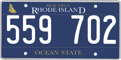 RI license plate 559702