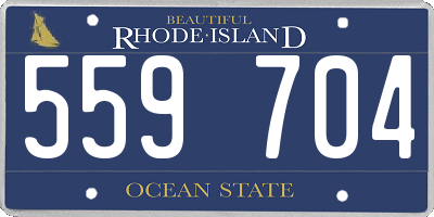 RI license plate 559704