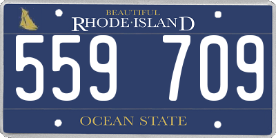 RI license plate 559709