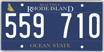 RI license plate 559710