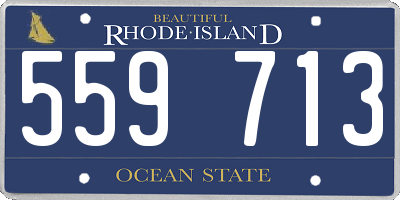 RI license plate 559713
