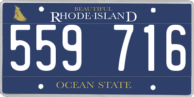 RI license plate 559716