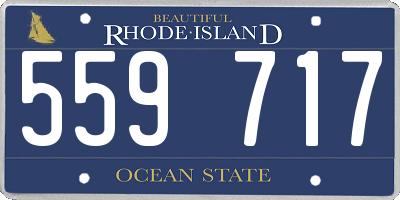 RI license plate 559717