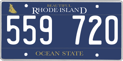 RI license plate 559720