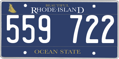 RI license plate 559722