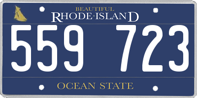 RI license plate 559723