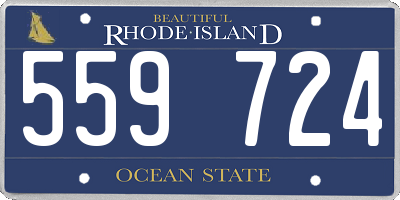 RI license plate 559724
